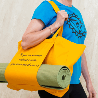 If you see someone without a smile .. give them one of yours :) - Organic Yoga Tote Bag