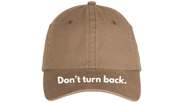Don't turn back. - 100% Organic cotton baseball cap (Gender Neutral) - Image 9