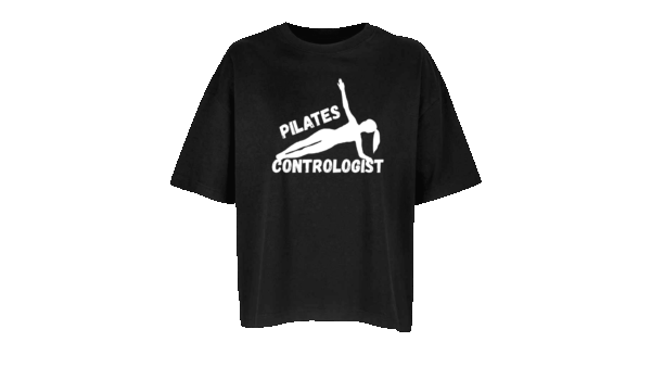 'Pilates Contrologist' - Oversized Organic Cotton T-Shirt (Female)