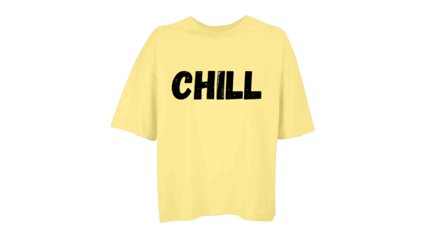 'CHILL' - Oversized Organic Cotton T-Shirt (Female) - Image 10