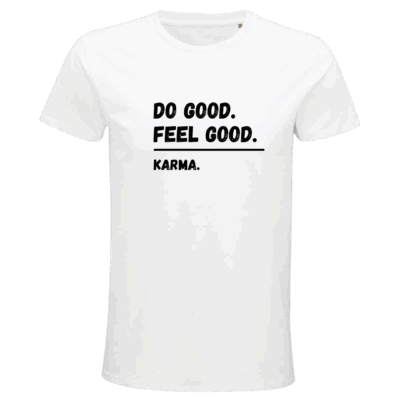 ‘DO GOOD. FEEL GOOD. KARMA.’ – ORGANIC COTTON T-SHIRT (Male)