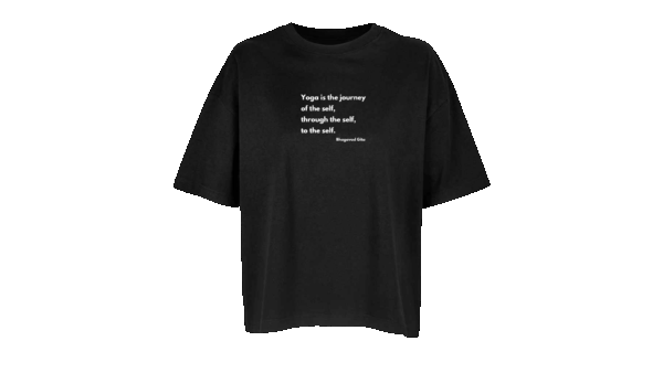 'Yoga is the journey of the self, through the self, to the self.' - Oversized Organic Cotton T-Shirt (Female)