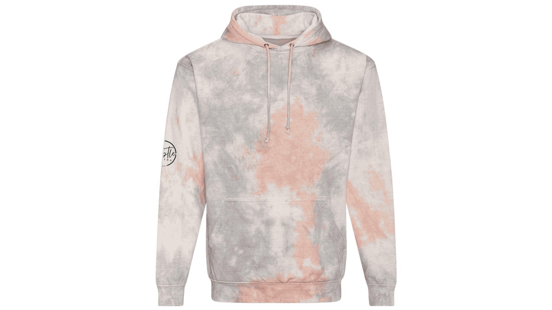 Grey / Pink Marble Tie-Dye Hoodie