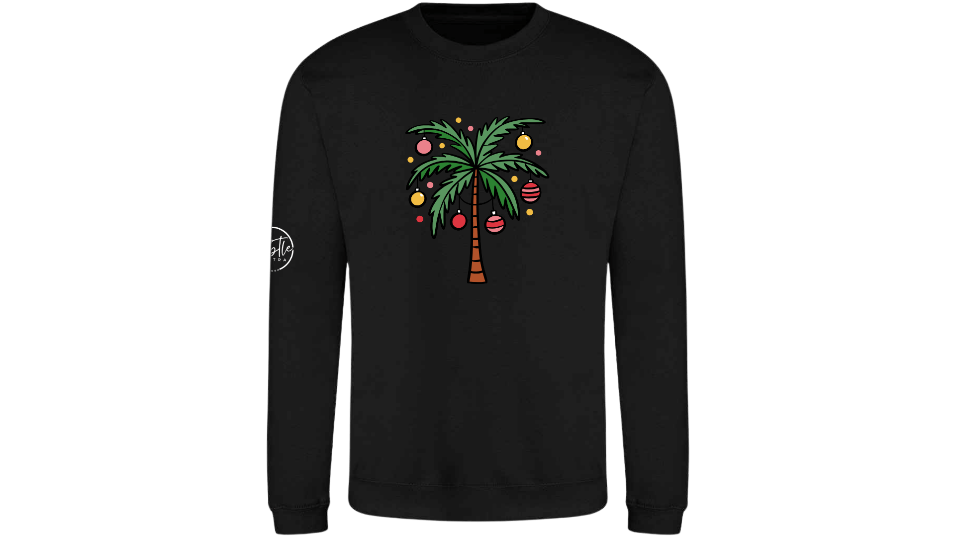 Kids Christmas Jumper Tree Black