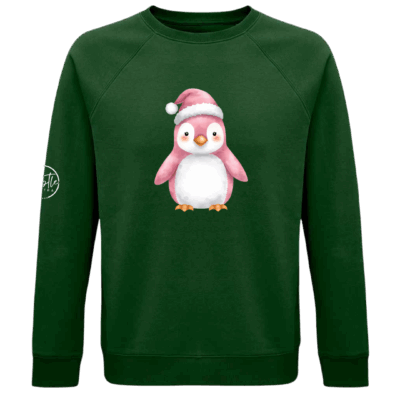 Christmas Jumper Penguin Green