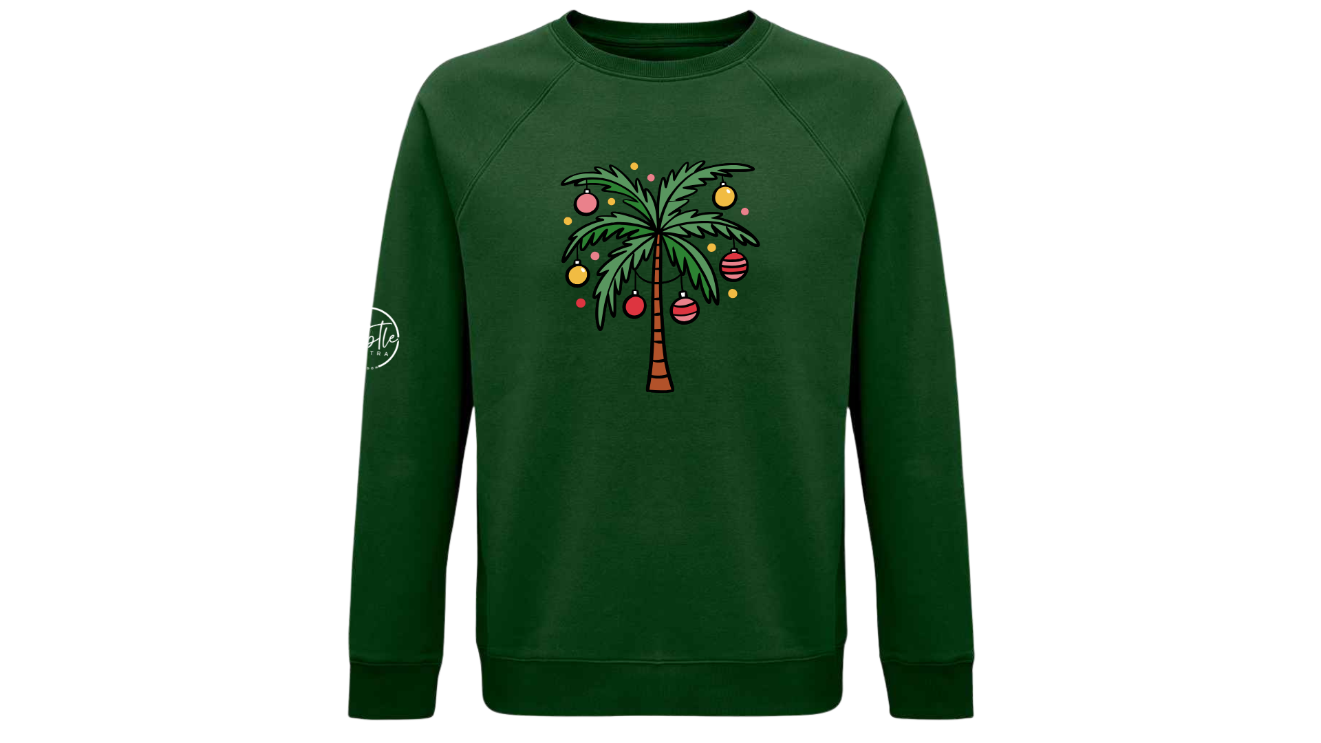 Christmas Jumper Festive Palm Tree Green
