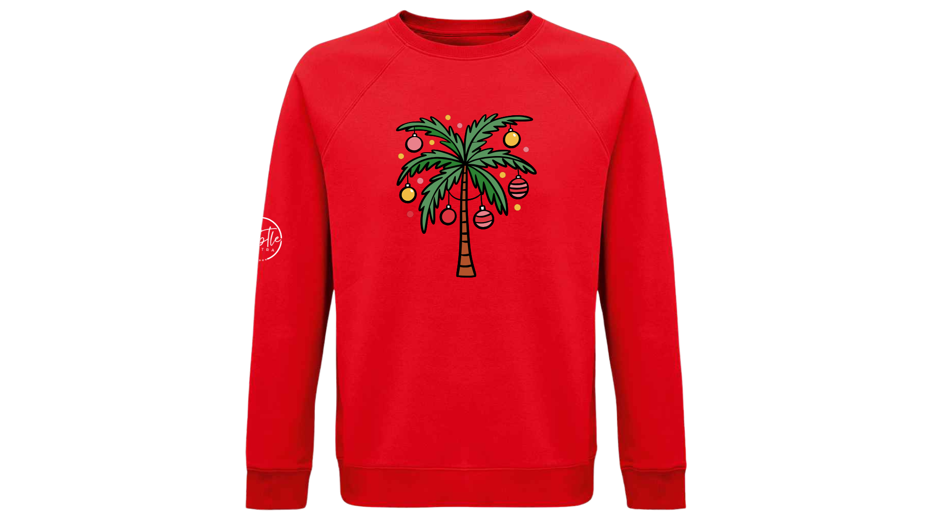 Christmas Jumper Festive Palm Tree Red